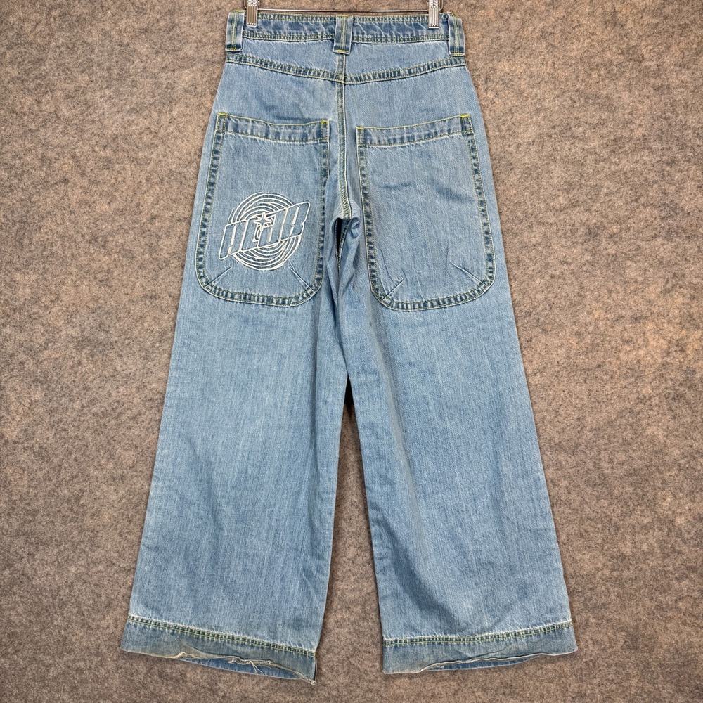 A.LAB Rave Wide Leg Jeans Womens 26 Striped Baggy Y2K 90s Denim Pants Zumies